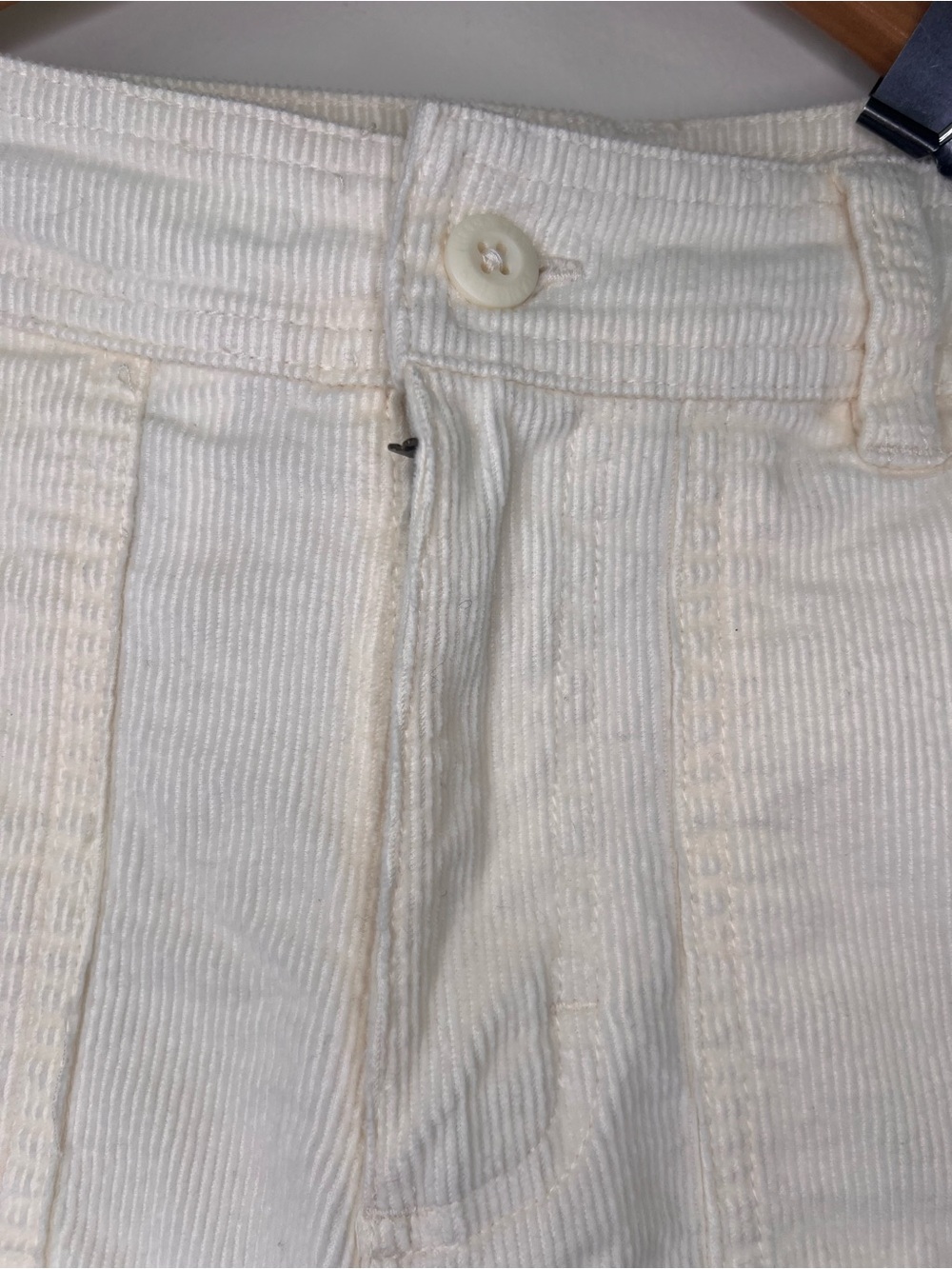 Hang Ten White Corduroy Shorts Size 4 High Rise Summer Coastal Casual - Picture 4 of 10
